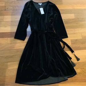 J.Jill black velvet cocktail dress size medium new with tags